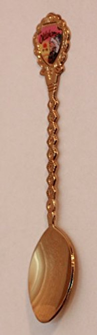 Oklahoma State Souvenir Gold Plated Collectible Twist Spoon 5" lpco Oklahoma State Souvenir Gold Plated Collectible Twist Spoon 5" lpco