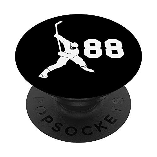88 Number 88 Gift for Hockey player boys girls men PopSockets Grip and Stand for Phones and Tablets