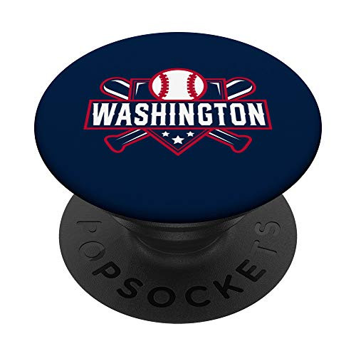 Washington Baseball Home Plate Crossed Bats PopSockets Grip and Stand for Phones and Tablets Washington Baseball Home Plate Crossed Bats PopSockets Grip and Stand for Phones and Tablets