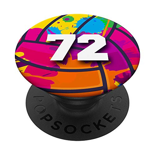 72 Volleyball Number Player Design 72 PopSockets PopGrip Swappable Grip for Phones   Tablets
