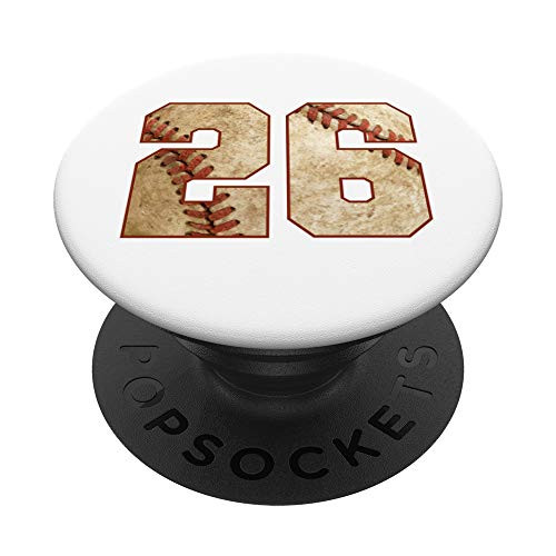 Player Number 26 Baseball Dirty Distressed Ball Sports Team PopSockets PopGrip Swappable Grip for Phones Tablets Player Number 26 Baseball Dirty Distressed Ball Sports Team PopSockets PopGrip Swappable Grip for Phones Tablets