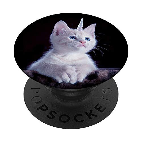Cute Unicorn Kitten Unicat Caticorn Magical Cat Lover Gift PopSockets PopGrip Swappable Grip for Phones   Tablets