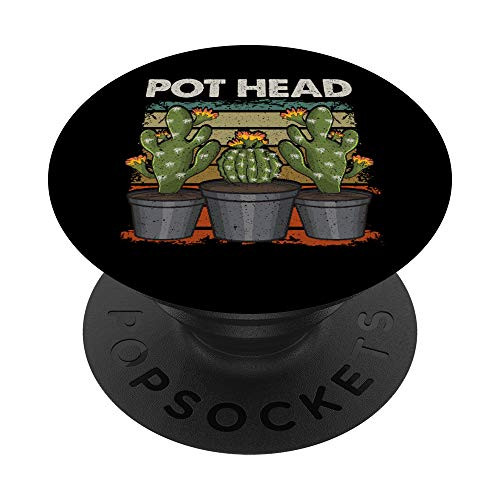 Funny Pot Head Gardening   Plant Pun PopSockets Grip and Stand for Phones and Tablets