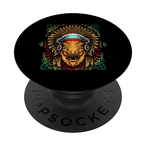 Buffalo Bull Chief Native American Indian Headdress Gift PopSockets Grip and Stand for Phones and Tablets Buffalo Bull Chief Native American Indian Headdress Gift PopSockets Grip and Stand for Phones and Tablets