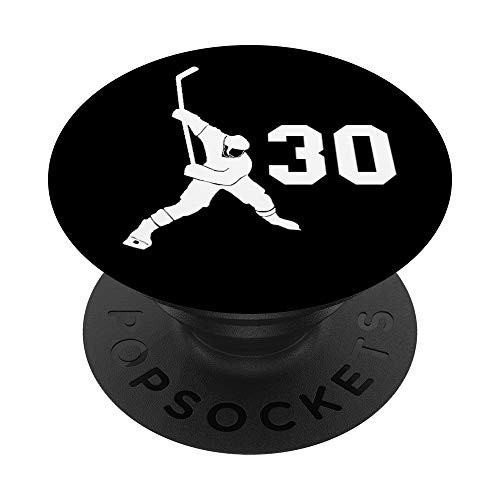 30 Number 30 Gift for Hockey player boys girls men PopSockets Grip and Stand for Phones and Tablets