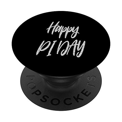 Happy Pi Day Funny Typography with Math Numbers Pi Digits PopSockets Grip and Stand for Phones and Tablets