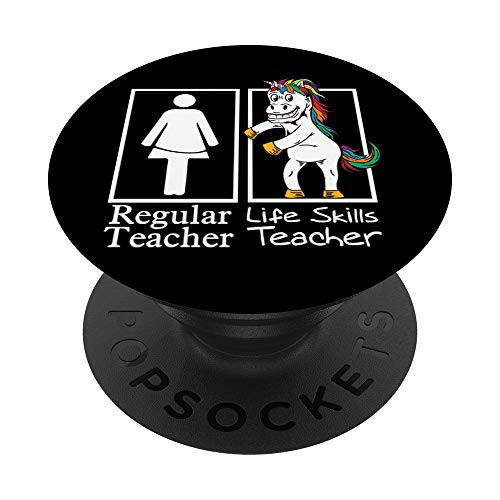 Life Skills Teacher Regular Unicorn Special Ed SPED Team PopSockets Grip and Stand for Phones and Tablets