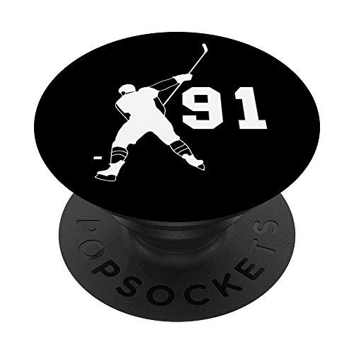 91 Number 91 Gift for Hockey player boys girls men PopSockets Grip and Stand for Phones and Tablets 91 Number 91 Gift for Hockey player boys girls men PopSockets Grip and Stand for Phones and Tablets