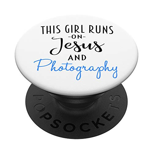 Photographer Gift Jesus Photography DSLR Camera Photos PopSockets Grip and Stand for Phones and Tablets