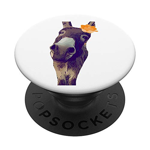 Funny Donkey Head Design PopSockets Grip and Stand for Phones and Tablets