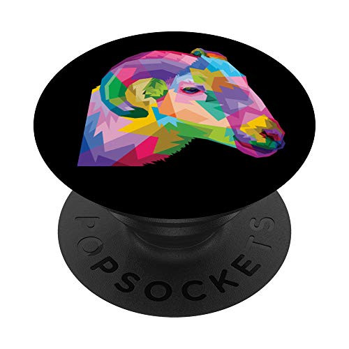 Cute Sheep Colorful Geometric Polygonal Artistic Sheeps head PopSockets Grip and Stand for Phones and Tablets