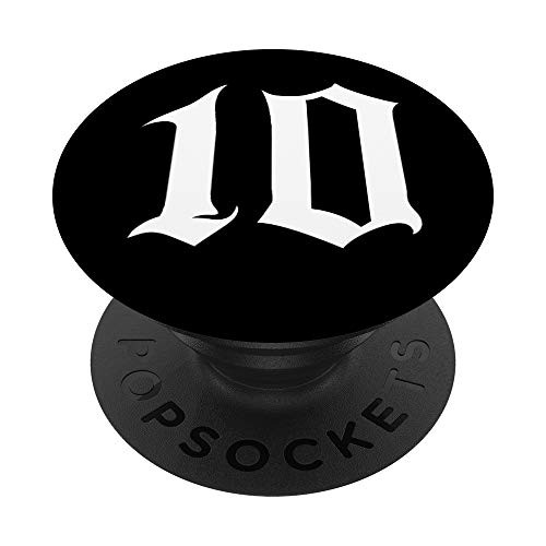 Old English Number 10 or Ten PopSockets Grip and Stand for Phones and Tablets