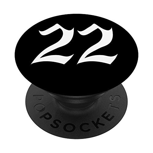 Old English Number 22 or Twenty Two PopSockets Grip and Stand for Phones and Tablets