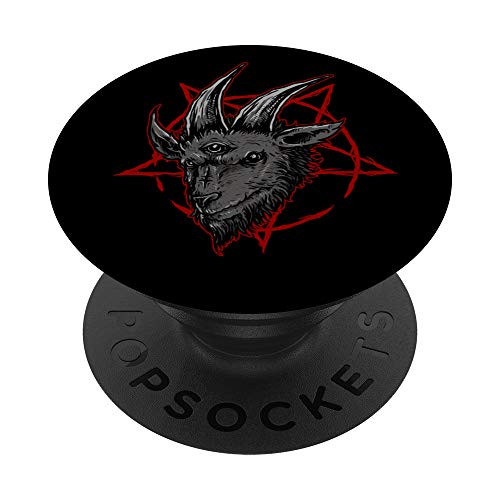 Goat Head of Mendes Baphomet Sigil Pentagram Occult Goth PopSockets Grip and Stand for Phones and Tablets