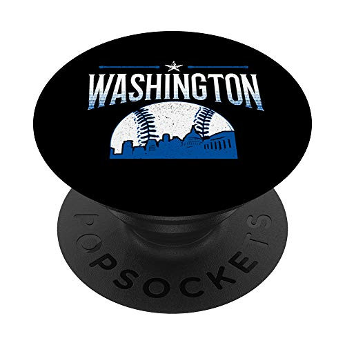 Washington DC Baseball Hometown Skyline National Fan Gift PopSockets PopGrip Swappable Grip for Phones   Tablets