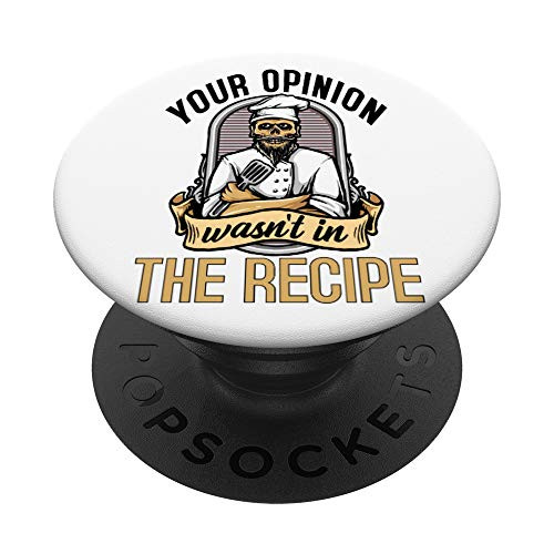 Chef Gifts For Men Him Dad Cooks Badass Recipe Joke Funny PopSockets Grip and Stand for Phones and Tablets