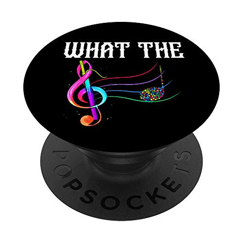 What The F - Music Lover - Funny Musical Note Key - Gift PopSockets Grip and Stand for Phones and Tablets