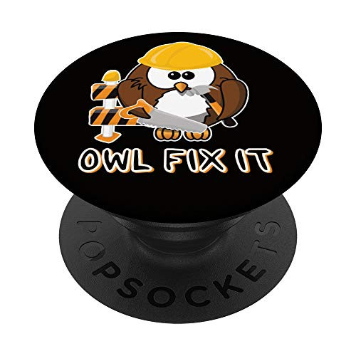 Cute Construction Owl - Owl Fix It PopSockets Grip and Stand for Phones and Tablets Cute Construction Owl - Owl Fix It PopSockets Grip and Stand for Phones and Tablets