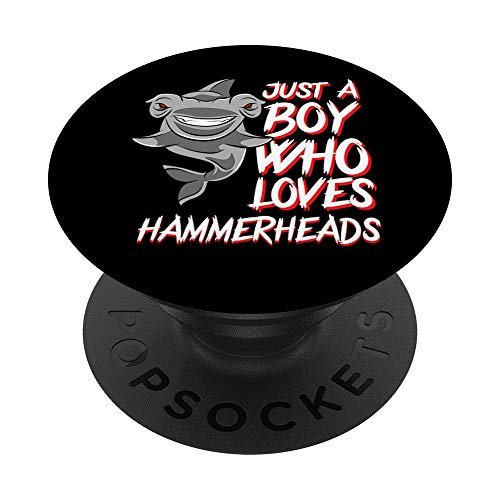 Shark Lover Gifts  Boys Hammerhead Shark PopSockets Grip and Stand for Phones and Tablets