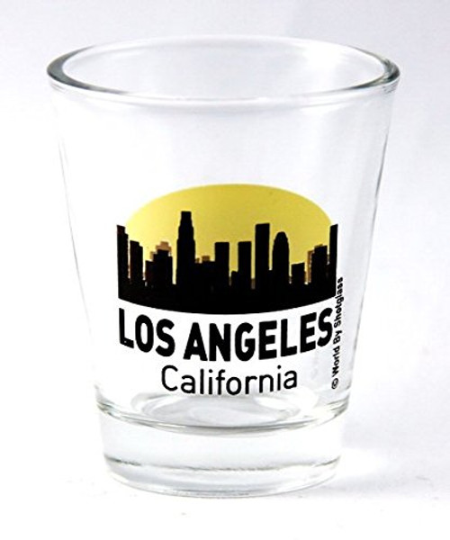Los Angeles California Sunset Skyline New Shot Glass Los Angeles California Sunset Skyline New Shot Glass