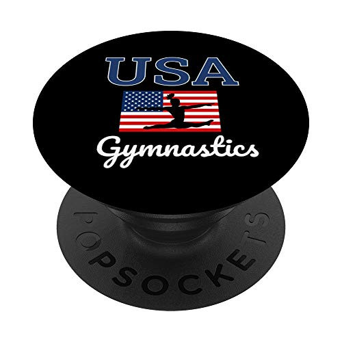 Girl Tumbling Team Gear Gymnast Gymnastics USA American Flag PopSockets Grip and Stand for Phones and Tablets Girl Tumbling Team Gear Gymnast Gymnastics USA American Flag PopSockets Grip and Stand for Phones and Tablets