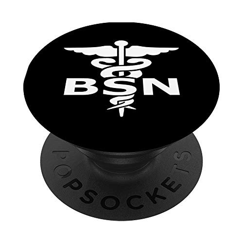 BSN Bachelors of Science in Nursing Caduceus Symbol PopSockets PopGrip Swappable Grip for Phones   Tablets