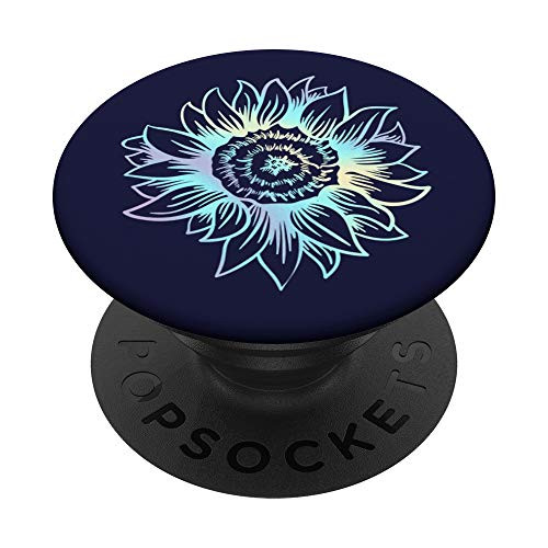 Rainbow Sunflower Navy Blue PopSockets PopGrip Swappable Grip for Phones Tablets Rainbow Sunflower Navy Blue PopSockets PopGrip Swappable Grip for Phones Tablets