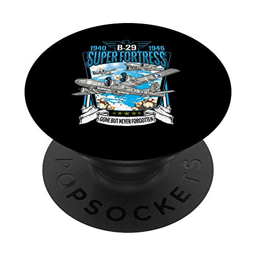 World War 2 Aircraft WWII B-29 Superfortress Bomber PopSockets Grip and Stand for Phones and Tablets