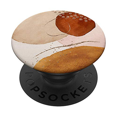Boho Abstract Pattern Bohemian Simple Burn Orange Red PopSockets PopGrip Swappable Grip for Phones   Tablets