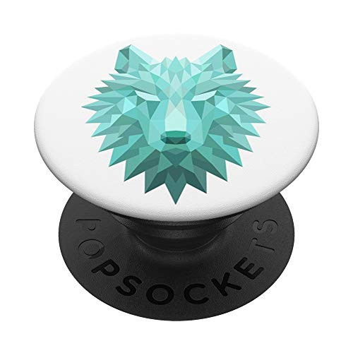 Teal Wolf Head Art Wolves Lover PopSockets PopGrip Swappable Grip for Phones Tablets Teal Wolf Head Art Wolves Lover PopSockets PopGrip Swappable Grip for Phones Tablets