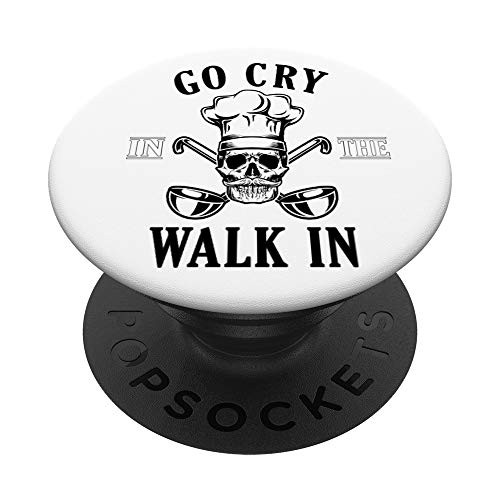 Chef Gifts For Men Him Dad Cooks Badass Skull Hat Funny PopSockets Grip and Stand for Phones and Tablets