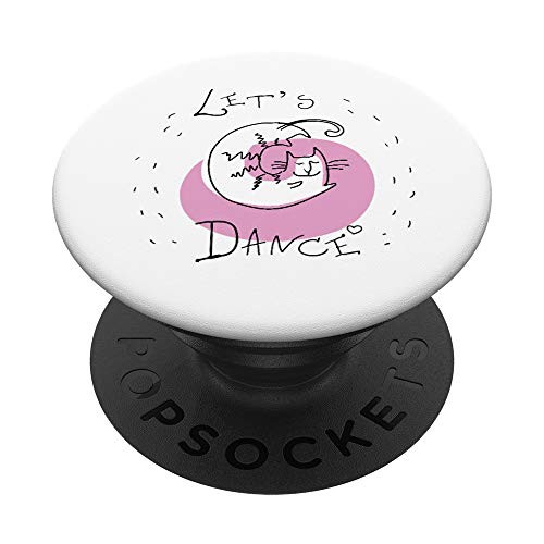 Dancing Cat Picture - Cat Mom Kitten Lovers Owner Funny Gift PopSockets Grip and Stand for Phones and Tablets