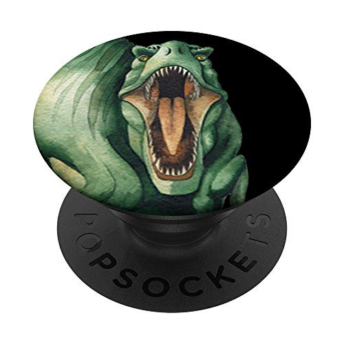 Dinosaur T Rex T-Rex Head On Roaring Drawing PopSockets Grip and Stand for Phones and Tablets Dinosaur T Rex T-Rex Head On Roaring Drawing PopSockets Grip and Stand for Phones and Tablets