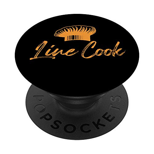 Line Cook Chefs Hat  Culinary Chef PopSockets Grip and Stand for Phones and Tablets