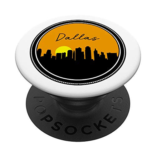 Dallas Texas TX City Sunset Skyline View Men Women Gifts PopSockets Grip and Stand for Phones and Tablets