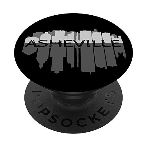 Downtown Asheville NC Skyline Art Buildings NC Souvenir Gift PopSockets Grip and Stand for Phones and Tablets