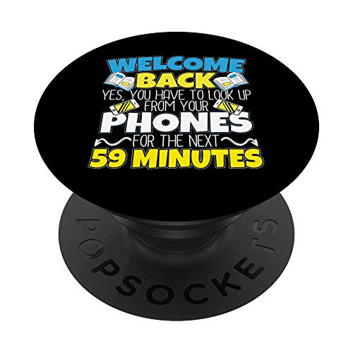 Welcome Back Look Up From Your Phones funny Back to School PopSockets Grip and Stand for Phones and Tablets