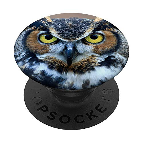 Owl Head For Owl Lovers Collapsible Grip For Phone Or Tablet PopSockets Grip and Stand for Phones and Tablets