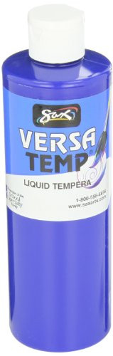Sax Versatemp Heavy-Bodied Tempera Paint, Primary Blue, 1 Pint