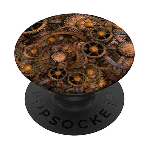 Steampunk Mechanical Gears Sprocket PopSockets Grip and Stand for Phones and Tablets