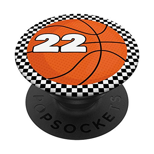 Basketball Jersey Number Twenty Two 22 Team Gift Custom PopSockets Grip and Stand for Phones and Tablets