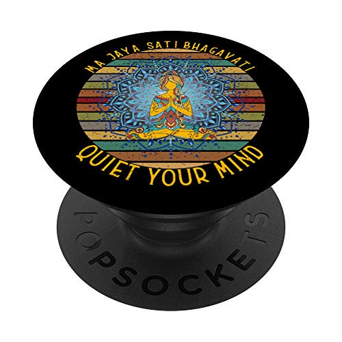 Quiet Your Mind Nature Sun Meditation Yoga Vintage Sunset PopSockets Grip and Stand for Phones and Tablets