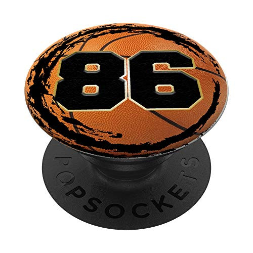 Basketball Custom Jersey Number 86 eighty six player PopSockets Grip and Stand for Phones and Tablets