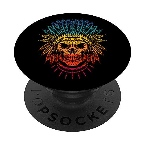 Native American Aesthetic Retro Skull Headdress PopSockets Grip and Stand for Phones and Tablets Native American Aesthetic Retro Skull Headdress PopSockets Grip and Stand for Phones and Tablets