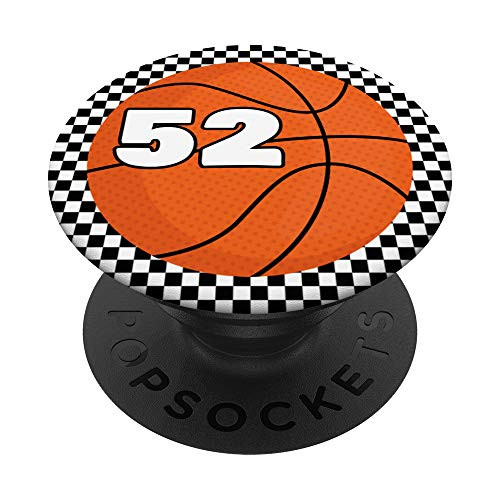 Basketball Jersey Number Fifty Two 52 Team Gift Custom PopSockets Grip and Stand for Phones and Tablets