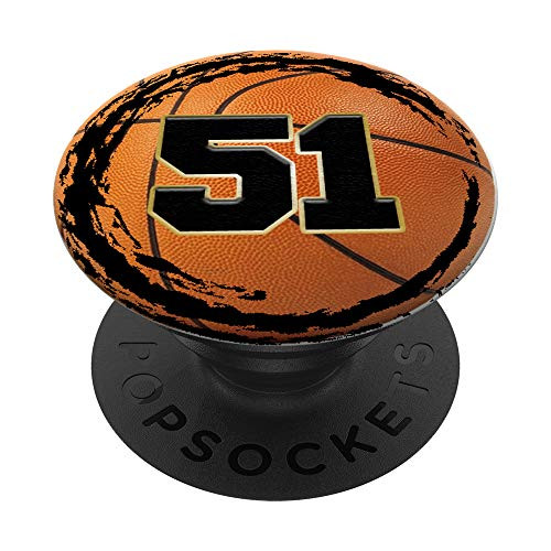 Basketball Custom Jersey Number 51 fifty one player PopSockets Grip and Stand for Phones and Tablets