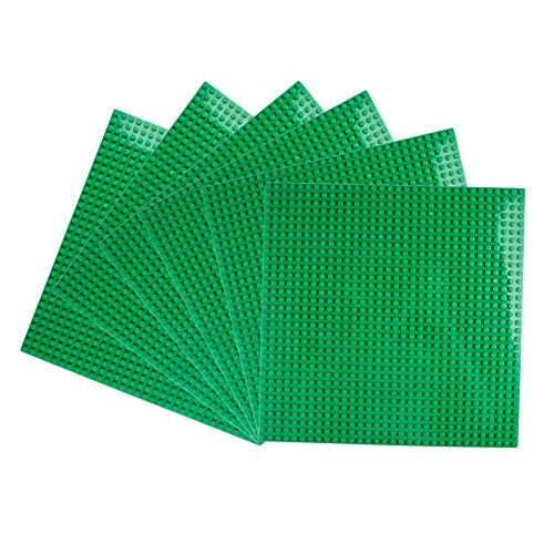 LVHERO Classic Baseplates Building Plates for Building Bricks 100 Compatible with All Major Brands-Baseplate 10 x 10 Pack of 6 Green