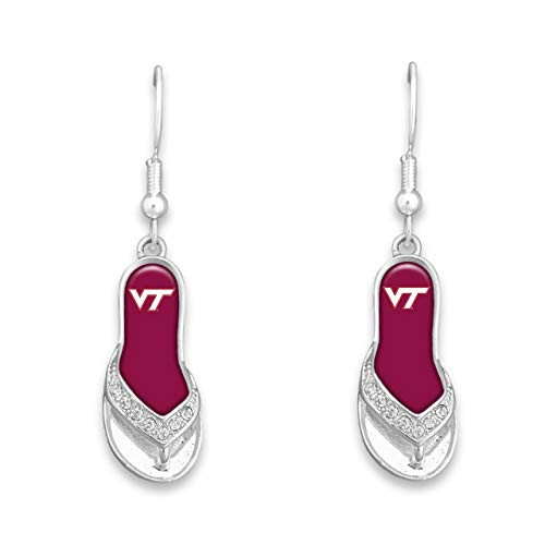 FTH 48945 Virginia Tech Hokies 1_25 Inch Flip Flop Earrings