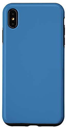 iPhone XS Max Steel Blue Solid Color Tone Plain Shade Hue Background Gift Case