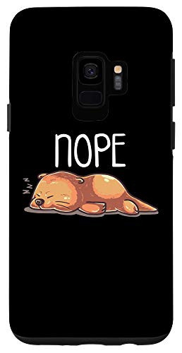 Galaxy S9 Nope Not Today Sleeping Otter Sleep Nap Late Riser Otters Case